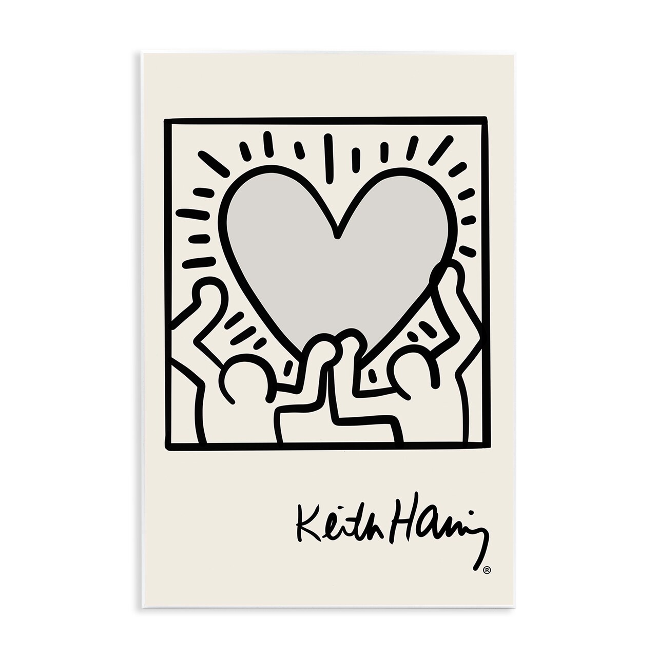 Stupell Industries Classic Heart Symbol Keith Haring Wall Plaque Art